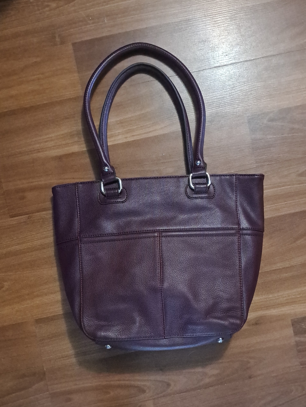 Tignanello Plum Leather Tote
